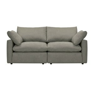 艾禮思落地貓抓布沙發 三人 白灰