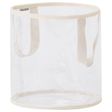 ROOM&HOME 透明收納籃 (中)  1個  象牙色+透明  30x30cm