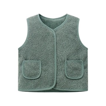 本期必入！兒童羊羔絨馬甲冬季保暖學生加厚背心男女童保暖棉坎肩 兒童馬甲 加厚秋冬坎肩 男童保暖背心外套