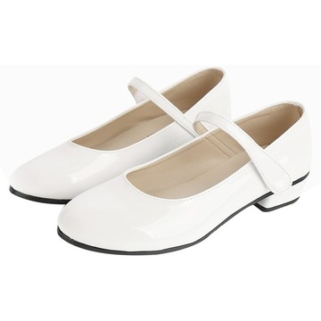 Rabbit's Foot 女童素面跟皮鞋  210  白色的