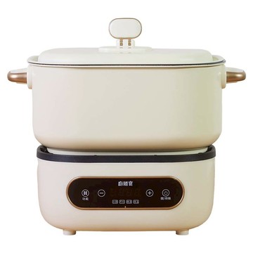 Cozii 廚膳寶 溫控多功能不沾料理鍋 象牙白  C1880  普通型