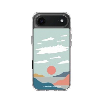 iPhone Air Clear Case（相機按鈕） 透明 - ilovedoodle (Lim Heng Swee) - Cat Landscape - Cloud 貓咪雲