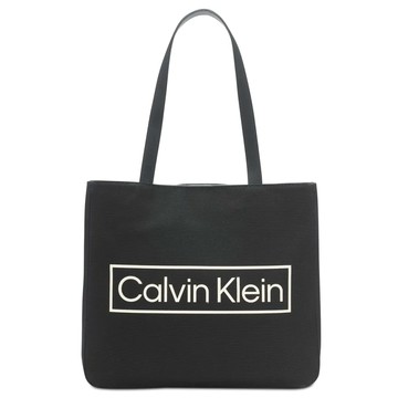 Calvin Klein 帆布手提袋 休閒托特包 肩背包 C74821 黑色CK(現貨)▶指定Outlet商品5折起☆現貨【送禮首選★APP下單點數4倍送】