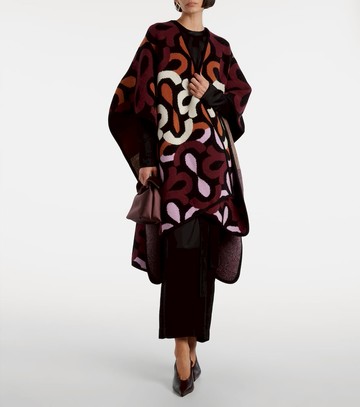 La DoubleJ Maiolika wool jacquard cape