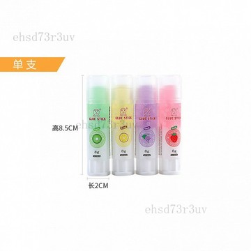 台灣現貨 手工固體膠 果冻色固体胶棒   固體膠 可愛 彩色 兒童 果香 卡通 手工 粘性好 學生  办公胶水 果香味