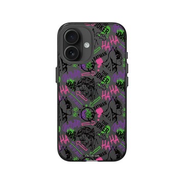 iPhone 16 Clear (相機按鈕) 酷墨灰 - Joker - 小丑塗鴉款