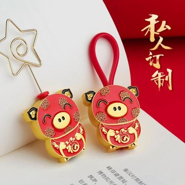豬豬汽車鑰匙扣掛件 女款創意可愛包包掛飾 男士商務禮品定制logo