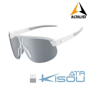 Altalist KISOU ATR 感光變色太陽眼鏡 ｜白色鏡框/銀色鏡片 運動眼鏡 半鏡框設計