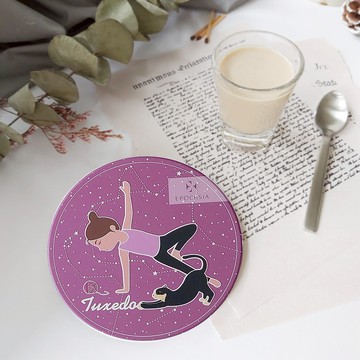 【台灣 EPOCHSIA】陶瓷寵物吸水杯墊-貓咪系列/5種顏色可選