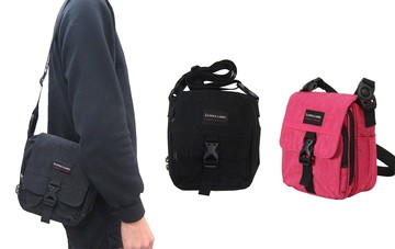 黑 斜背包超小容量主袋+外袋共四層高單數防水尼龍布主袋內多層插筆外袋台灣製造YKK拉鍊釦具