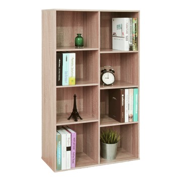 《HOPMA》八格經典書櫃 台灣製造 收納櫃 儲藏櫃 置物櫃 玄關櫃 門櫃 書架-淺橡(漂流)木