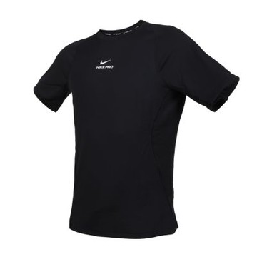 NIKE 男短袖訓練T恤-運動 DRI-FIT 透氣 慢跑 HV0410-010 黑白