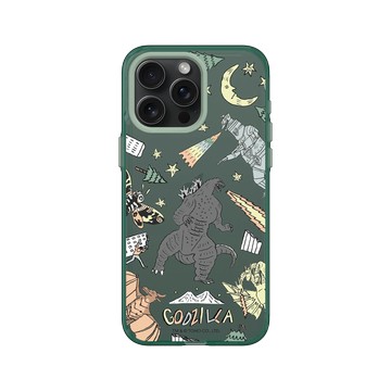 iPhone 15 Pro Max Clear 憂墨綠 - 哥吉拉 Godzilla - 插畫哥吉拉
