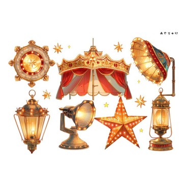 【六月新品】20-134-0279 剪裁紙 馬戲團風格