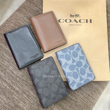 COACH ID WALLET 對折卡夾 卡夾套 皮革 老花 蔻馳 代購