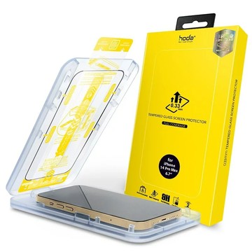 hoda【iPhone 14/13系列】0.33mm 亮面滿版款玻璃保護貼(附無塵艙貼膜神器)