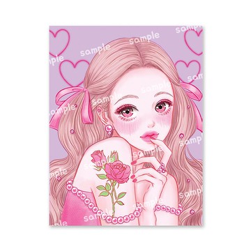 浪漫玫瑰明信片