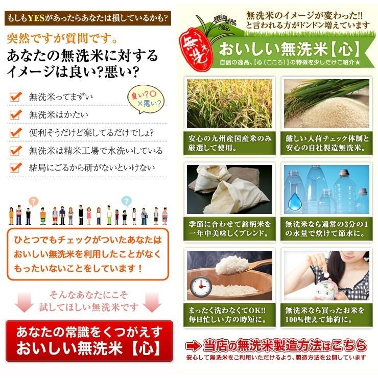 米10kg 無洗米「心」 九州産米 5kg×2 福岡県産 送料無料