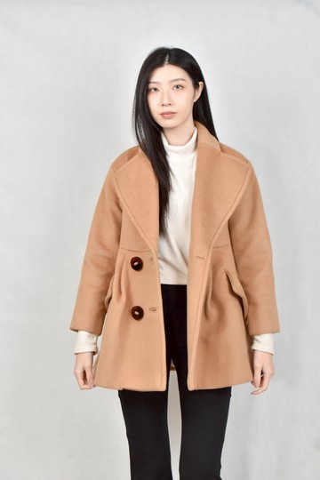 (XS（含）以下) fendi棕色排釦外套