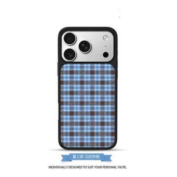 ✨iPhone手機殼✨格紋小花適用蘋果17promax手機殼 iPhone16pro新款ins風15好看14