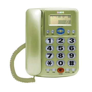 SAMPO 聲寶 來電顯示有線電話 香檳金  HT-W1306L