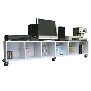 【頂堅】寬180公分-耐重型電視櫃/活動櫃/電器櫃-附六個工業輪-二色素雅白色