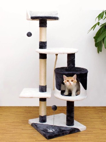 新品上市!!◎喵星球◎【現貨????限時特價????】簡約貓超舒適角落款簡約型貓跳台 貓窩貓床 貓樹 貓抓板貓抓柱