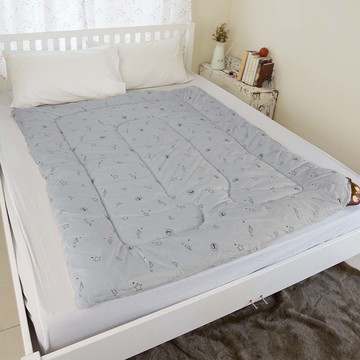 Butter Lion 奶油獅 美國抗菌純棉表布澳洲100%純新天然羊毛被 台灣製造  灰色  嬰兒150 x 120cm