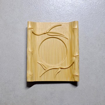 方形竹木杯托 凹槽手工雕花竹木杯墊茶杯隔熱墊 功夫茶具配件