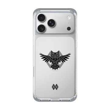 iPhone 17 Pro Max ClearX 霜透灰 - 花生騷 WasangShow - 貓頭鷹圖騰