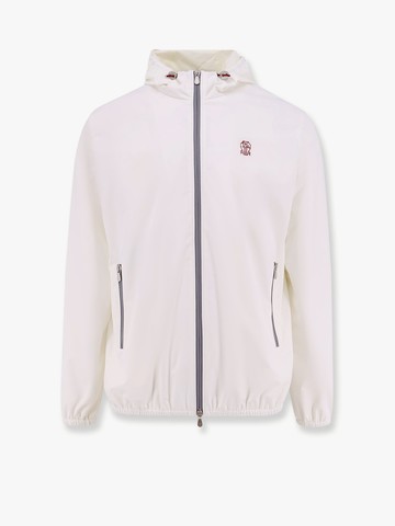 Nylon hooded jacket with logo - BRUNELLO CUCINELLI - gender_Man