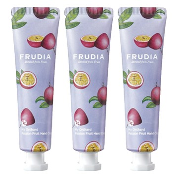 FRUDIA 台灣公司貨 文青果社 輕盈保濕護手霜 百香果  30g  3條