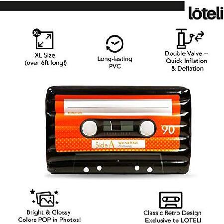 Loteli Mixtape Cassette Tape Pool Float: Large Floats for Adults and Kids