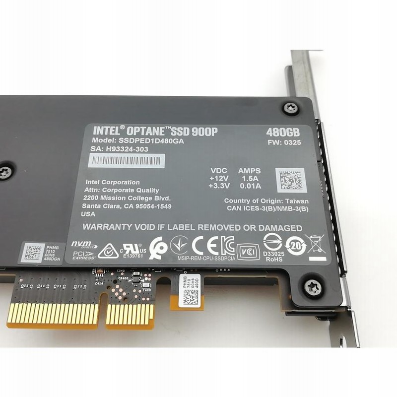 中古】Intel Optane SSD 900P SSDPED1D480GASX 480GB/3D Xpoint/PCIe3