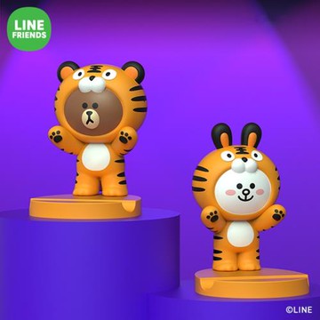 韓國正版line friends萌虎系列布朗熊手機支架可愛創意懶人支架