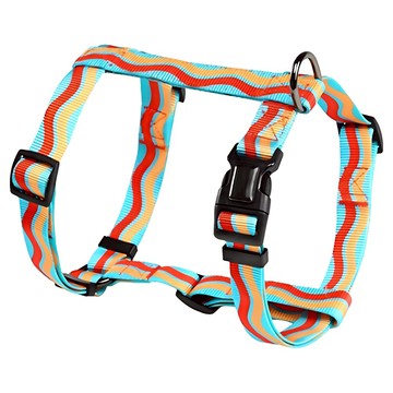 摩達客 犬用背心式 防暴衝 工字胸背帶 中大型犬適用  1個  波浪款 綠色  M