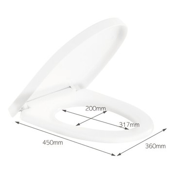 電光抗菌緩降馬桶蓋白色/CF5387