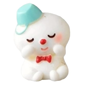 聖誕小公仔 Set 聖誕擺飾 樹脂材質  害羞雪人  2.6 x 3.5cm  5個