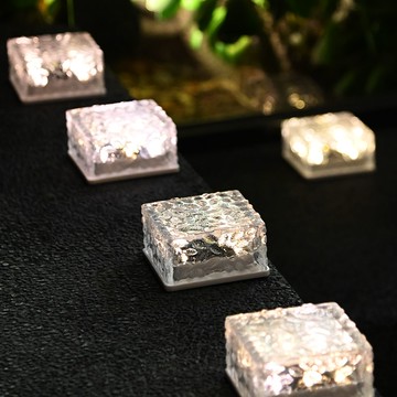 戶外太陽能擺件創意冰磚燈防水花園庭院裝飾夜燈陽臺布置樓梯階梯