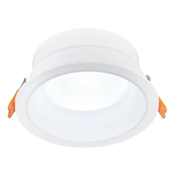 DANCELIGHT 舞光 12W 波爾防眩崁燈 黃光 12cm 時尚白款  1盒