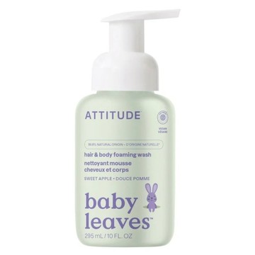 ATTITUDE 艾特優 嬰幼兒2合1泡沫洗髮沐浴露 甜蘋果 0歲以上  295ml  1瓶