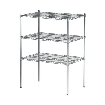 【dayneeds】荷重型 90x60x120公分 三層電鍍(鎖管)波浪鐵架