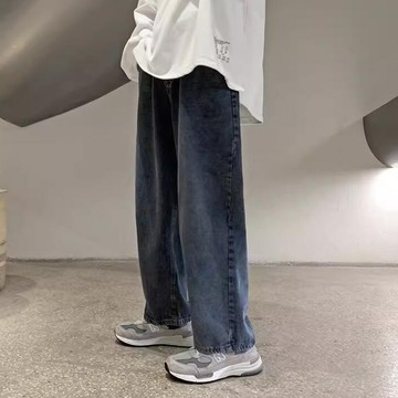 長褲 寬版直筒舒適牛仔褲 直筒 街頭 寬版 寬鬆 丹寧 街頭 美式 歐美 牛仔褲 台灣出貨【NTJ1281】