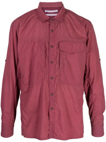 RANRA - spread-collar button-up shirt - men - Polyamide - L - Red