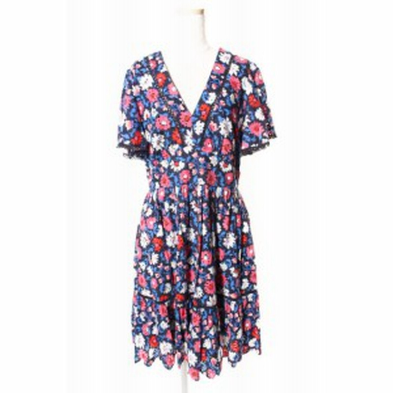 中古 ケイトスペード Kate Spade ワンピース 半袖 花柄 ひざ丈 半袖 2 マルチカラー Njmu8492 Yo0507 レディース 通販 Lineポイント最大1 0 Get Lineショッピング