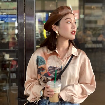 pu皮帽子女春秋網紅貝雷帽韓版日系休閑百搭時尚皮質秋冬貝蕾帽潮1入