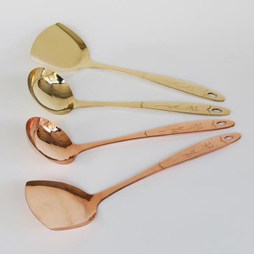 印象銅器銅餐具黃銅紫銅鍋鏟大湯勺子 銅鏟子銅湯勺銅飯勺銅漏勺