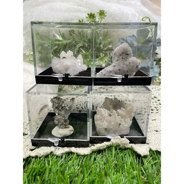 *掘晶* 黃銅礦白水晶共生綜合賣場 12/16上新 礦標 盒子礦 招財 白水晶簇 消磁淨化