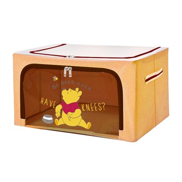 【Disney 迪士尼】牛津布收納箱-黃色/維尼蜜蜂罐 （22L） （20*29*39cm）_廠商直送