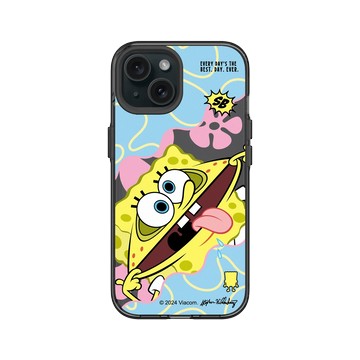 iPhone 15 Clear 酷墨灰 - 海綿寶寶 SpongeBob - 搞笑海綿